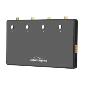 Hawkeye Little Pilot Four Eyes Caja de pantalla dividida HDMI de 4 canales 5,8G Recibir Salida de TV HDMI de 4 segmentos Pantalla/teléfono de 5,8G para RC Ra