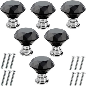 Boutons de meubles en cristal et poignées de porte en verre pour cuisine, commode, chambre, salon, extérieur, hôtel, école - Product Image 4