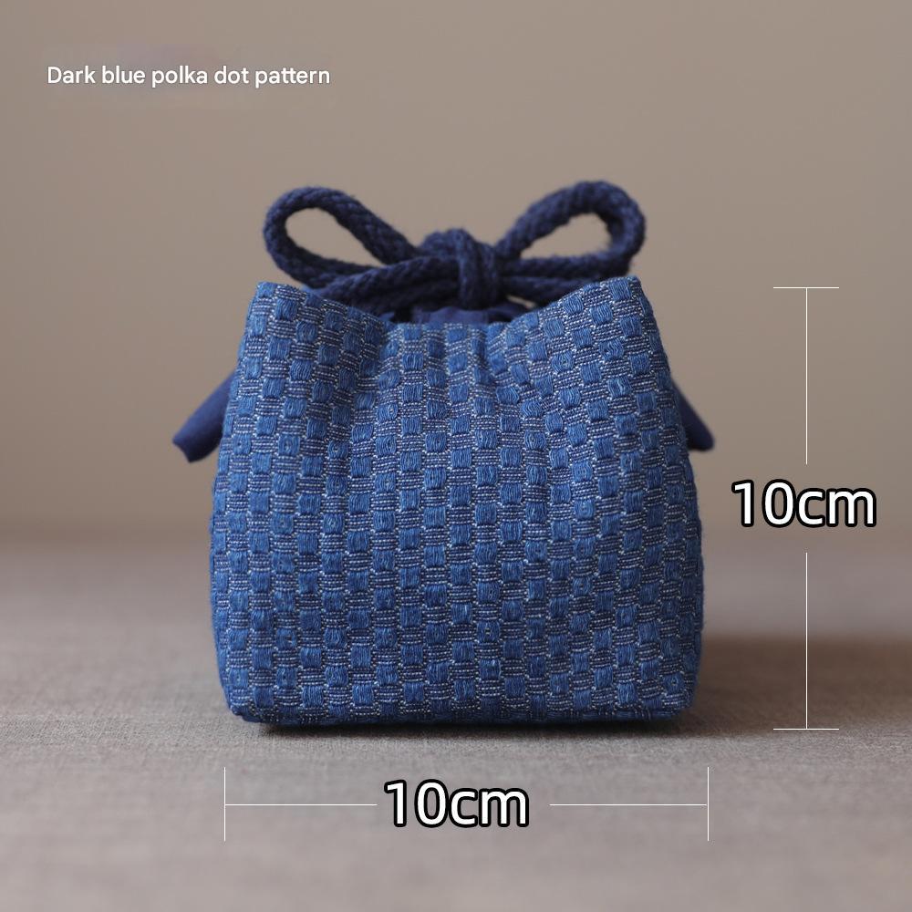 Motif de points bleu profond