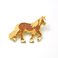 Pas de fabricant quantité minimale de commande niveau de haute qualité épinglettes de cheval épinglette de dessin animé/épinglette ronde en émail personnalisé
