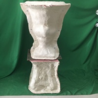 Grande jardinière en béton ciment, pot de fleur, moules en fibre de verre pour l'extérieur, jardin, maison, bâtiment, décoration