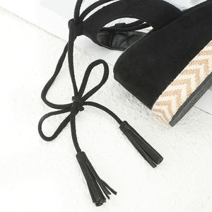 Nuovi Sandali Estivi da Donna <span class=keywords><strong>con</strong></span> Lacci, <span class=keywords><strong>Zeppa</strong></span> e Plateau, per Uso Interno ed Esterno - Product Image 4