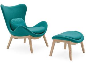 Fauteuil inclinable classique en fibre de verre de qualité supérieure Mobilier de maison Fauteuil Michele Menescardi en velours - Product Image 5