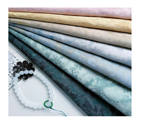 Tissu jacquard en soie mélangée à motifs floraux, élégant et vintage, respirant, pour robe Abaya