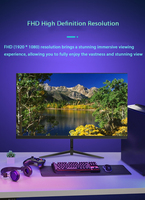 Moniteur de jeu pour PC à écran plat OEM/ODM de 23,8 pouces, noir, 165 Hz, résolution 1920x1080p FHD, écran large, moniteur LED