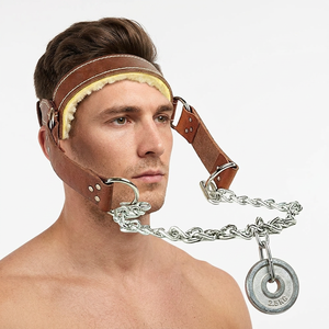 Arnés de cabeza de entrenamiento de gimnasio de cuero duradero de alta calidad personalizado, accesorios de cuello resistentes ajustables con logotipo de Color personalizado - Product Image 1
