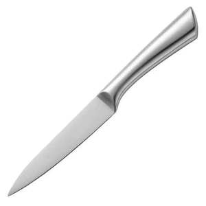 Juego <span class=keywords><strong>de</strong></span> <span class=keywords><strong>5</strong></span> <span class=keywords><strong>cuchillos</strong></span> <span class=keywords><strong>de</strong></span> cocina modernos <span class=keywords><strong>de</strong></span> acero Santoku <span class=keywords><strong>de</strong></span> <span class=keywords><strong>5</strong></span> pulgadas con mango plateado <span class=keywords><strong>de</strong></span> acero inoxidable para carnicero, restaurante, hogar o uso al aire libre - Product Image 6