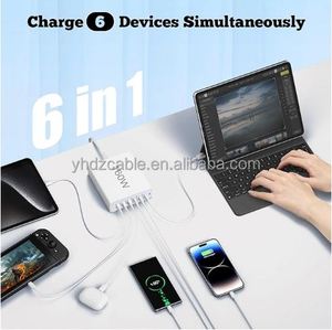 160W <b>USB</b> C Multi Port Desktop Charging Station 65W GaN Super Fast Charging <b>Socket</b> Portable Smart Phone AC Adapter - Product Image 4