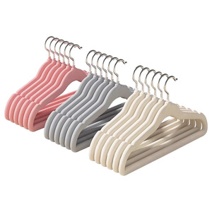 Flocked Clothes Hanger Non Slip Rectangle Hook Type For Children Baby Clothing Storage Drying Household Use - Product Image 4