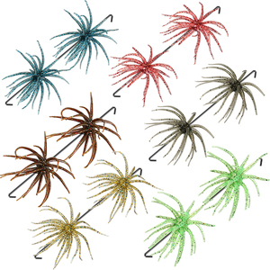 Lot de 2 leurres souples flottants en boîte, type ver de mer, pour la pêche à la perche, au mandarin, au serpent et au poisson-chat - Product Image 1