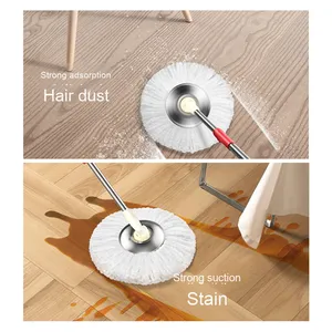 Bncompany mở rộng xử lý ổ đĩa kép lau tự xoắn thấm lau sàn hộ gia đình làm sạch quay lau và xô Bộ - Product Image 4