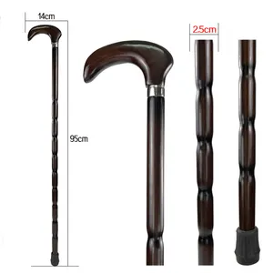 Bastoni da passeggio e trekking vintage in legno massello, all'ingrosso, con impugnatura a cucchiaio, bastoni da trekking per anziani, bastoni da esterno per fratture alle gambe - Product Image 6