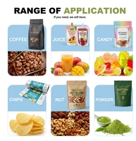Op maat bedrukte snacks achtzijdig gesealde zakken, food grade, platte bodem, ritssluiting, voor ontbijtgranen, havermout, granola, snacks en graanverpakkingen