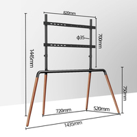 Dernier modèle de chevalet d'art flottant de luxe Support TV pour Quadpod TV 75 pouces Support TV pour bureau à domicile