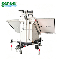 Vente directe usine : Tour d'éclairage solaire mobile portable 2*435W à LED pour éclairage temporaire extérieur hors réseau (pour rues)