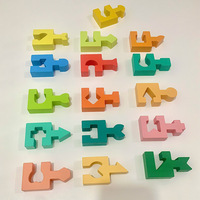 Puzzle jigsaw Montessori mainan pendidikan anak-anak mainan edukasi ruang berpikir logis bentuk fokus blok bangunan yang cocok