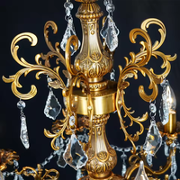 Lustre en cristal européen, style rétro, luminaires suspendus, or Maria Theresa Empire, or LED, luxe, mariage, Vila, lustre