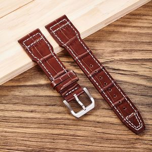 สายนาฬิกาหนังจระเข้แท้สุดหรู ลายไม้ไผ่คลาสสิก สายหนังวัว ขนาด 20 มม. 21 มม. 22 มม. สำหรับ IWC Portofino Portuguese - Product Image 3