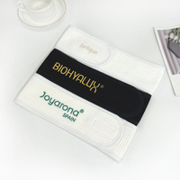 Bandeau de spa personnalisé en coton gaufré 100% naturel avec logo brodé, pour le visage, la douche, le yoga et le sport