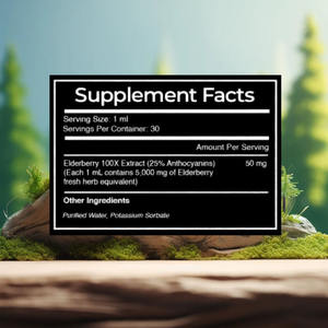 Extrait de sureau biologique de marque personnalisée, gouttes liquides végétaliennes, gouttes liquides de sureau naturelles à base de plantes, teinture pour la santé immunitaire - Product Image 2