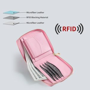 <span class=keywords><strong>Portafoglio</strong></span> Unisex in PU con Cerniera Corta e Blocco RFID Personalizzabile con Logo, Regalo Aziendale 11x11cm - Product Image 3