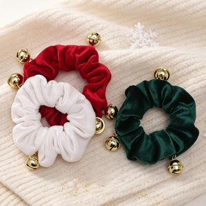 Fascia per capelli in velluto a campana stile natalizio all'ingrosso, accessori semplici in tessuto abbinabili per feste autunnali e invernali - Product Image 2