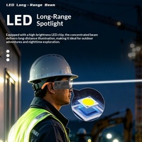 Lampu Kepala Outdoor OEM XTE COB Eyewear Light Tipe C Isi Ulang dengan Lampu Samping Putar, Sensor Gelombang, Tahan Angin, Logo Dapat Disesuaikan