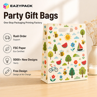 Tas Hadiah Anak Custom Grosir Motif Kartun Cerah Tas Permen Pipih untuk Souvenir Pesta Anak
