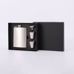 Juego de Regalo de Petaca Portátil de Acero Inoxidable 201 de 8 oz para Whisky y Licores con 2 Vasos y Embudo - Product Image 2