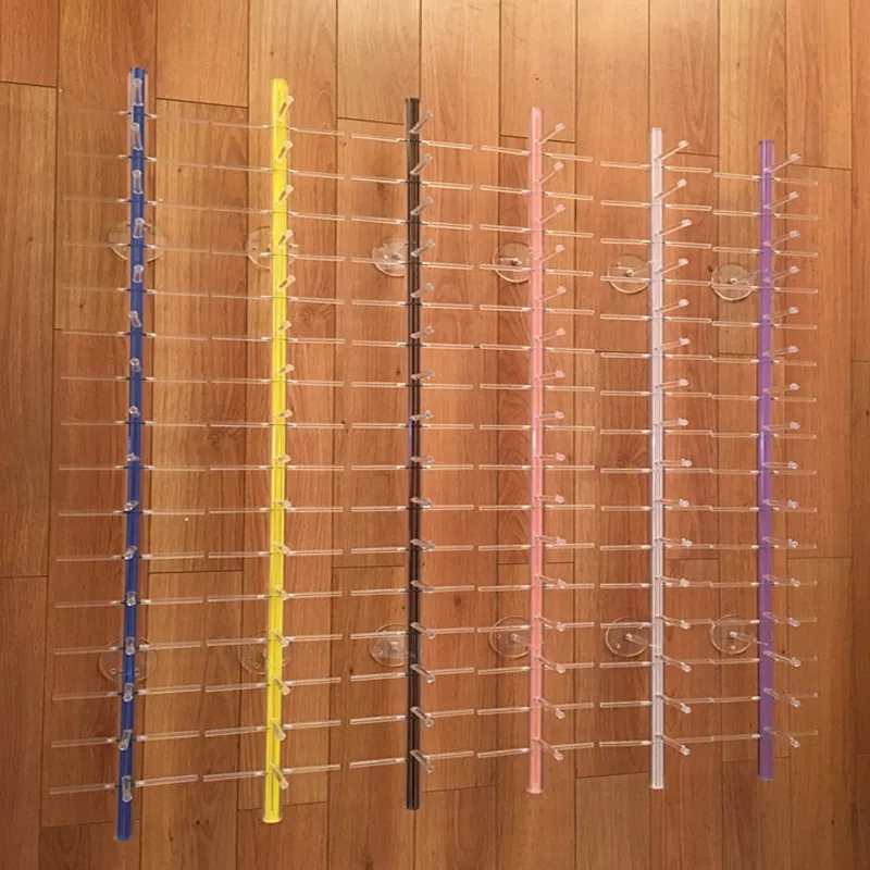 YTZ A2021 wholesale factory direct sale Single row acrylic glasses display rack rod on Wall