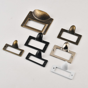 Card Holders & Note Holders Zinc Alloy Plated Drawer Handles Black Antique Style New Chinese Design - Product Image 1