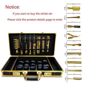 Valise de coiffeur de luxe de haute qualité, dédiée aux salons, en aluminium doré, avec serrure, pour ranger les outils de barbier - Product Image 2