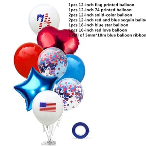 American USA วันประกาศอิสรภาพบอลลูน Decor กรกฎาคม 4th ANNIVERSARY รักชาติเลื่อมบอลลูนธงอเมริกันบอลลูนตกแต่ง - Product Image 4