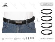 Cintura da Uomo in Vera Pelle 3,5cm 125cm con Doppia Fibbia Stile Casual - Product Image 1