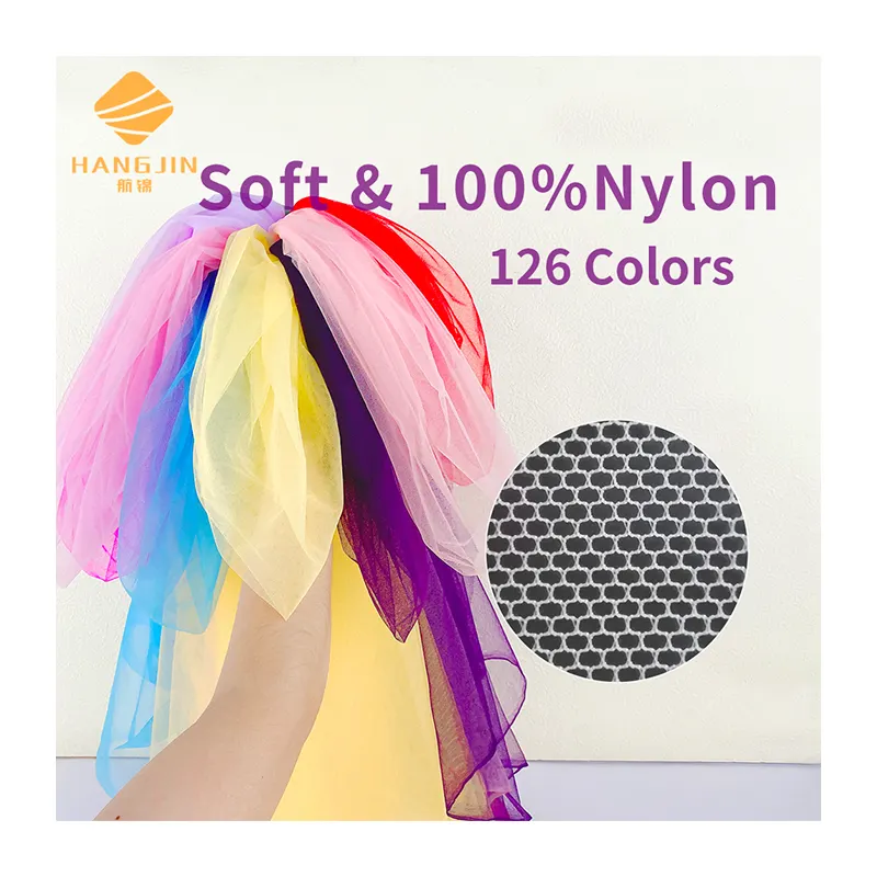 Tela de tul de 100% nailon para mujer, material de falda de tutú, material suave de nailon, 160CM de ancho