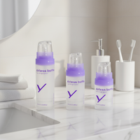 Flacon pompe airless en plastique longue durée pour crème de fond de teint, crème cosmétique, lotion et base de maquillage – 5ml, 10ml, 15ml