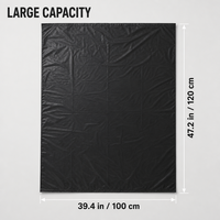 Sacs Poubelles Noirs en PEHD en Rouleau, Direct Usine, 90L-380L, Extra Épais, Anti-Fuite, pour Restaurants et Régions Rurales