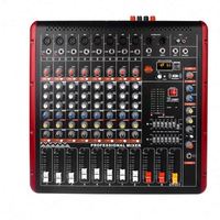 Amplificateur de puissance professionnel AOSHEN 2x350W 8/12 canaux, mixeur USB, deux microphones sans fil, 16 DSP, matériau métallique, alimentation fantôme 48V