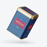 Boîtes à thé, café et sucre personnalisées, étanches, carrées, en métal, boîte à thé en étain, impression, boîtes en étain de haute qualité pour le thé