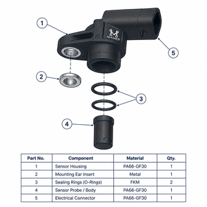 เซ็นเซอร์ตำแหน่งเพลาลูกเบี้ยว MANER รุ่น 07L905163C 06H905163B สำหรับ Audi TT CC Eos GTI Passat Tiguan Touareg อะไหล่ทดแทน - Product Image 5