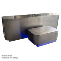 Comptoirs de caisse de magasin de détail personnalisés Comptoir de caisse enregistreuse en acier inoxydable pour affichage fin