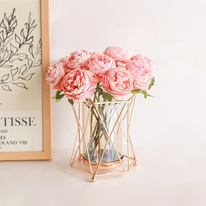 <span class=keywords><strong>Moderno</strong></span> nordico artistico vaso di <span class=keywords><strong>vetro</strong></span> di lusso per fiori freschi <span class=keywords><strong>centrotavola</strong></span> rosa - Product Image 4