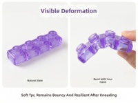 Blocs de construction populaires en gelée souple pour enfants, ensemble de blocs empilables en caoutchouc souple pour le soulagement du stress, jouets anti-stress