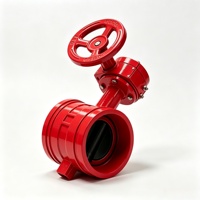 Katup Kupu-kupu Alur Besi Ulet Berlapis EPDM untuk Sistem Sprinkler Kebakaran DN50~DN300