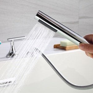 Ensemble <span class=keywords><strong>de</strong></span> robinets <span class=keywords><strong>de</strong></span> <span class=keywords><strong>baignoire</strong></span> romains avec douchette à main, montage sur pont large, robinets <span class=keywords><strong>de</strong></span> <span class=keywords><strong>baignoire</strong></span> à 5 trous, 3 poignées avec inverseur, remplisseur <span class=keywords><strong>de</strong></span> <span class=keywords><strong>baignoire</strong></span> - Product Image 5