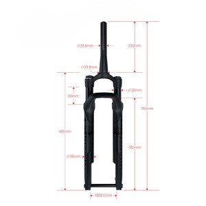 <span class=keywords><strong>Fourche</strong></span> à air comprimé pour vélo de route 700C-Frein à <span class=keywords><strong>disque</strong></span> conique <span class=keywords><strong>Fourche</strong></span> à suspension en carbone/alliage Verrouillage et rebond réglable pour gravier/<span class=keywords><strong>cyclocross</strong></span> - Product Image 6