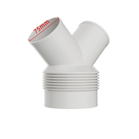 150 100 Réducteur flexible de type Y pour joint de conduit de ventilation carré pour tuyau de drainage extérieur industriel pour hôpitaux