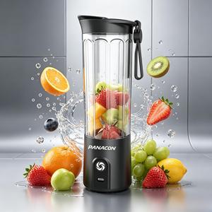 550ml 2000mAh BPA Free Leak Proof Cordless Lightweight Turbo Mode 6 Blades High Speed Portable Smoothie <b>Maker</b> Ice Crusher - Product Image 1