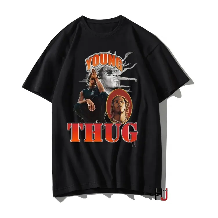 90S Rapper Asap Rocky Giovane Thug Tee-Shirt Da Uomo Tops Freddo Oversize Shirt Allentato Hiphop Abbigliamento Maschile T-Shirt Plus Size T Shirt