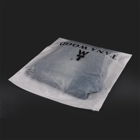 Sac en PVC avec fermeture éclair imprimé avec logo personnalisé, emballage en plastique givré durable avec fermeture éclair pour vêtements et chaussures